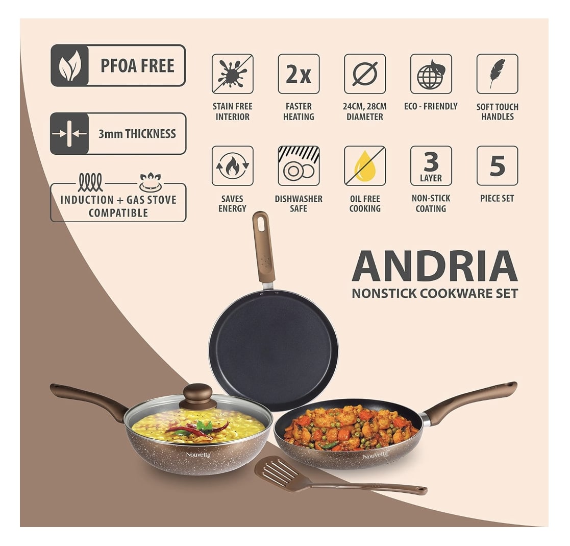 Nouvetta Andria Non-Stick Cookware Set