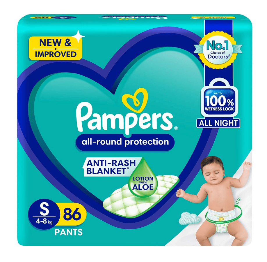 Pampers All round Protection Pants Style Baby Diapers, Medium (M)
