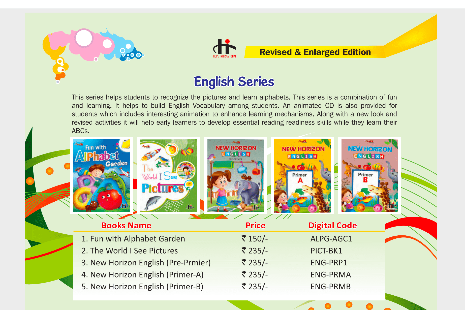 Hope International English Series New Horizon English(Pre-Prmier)